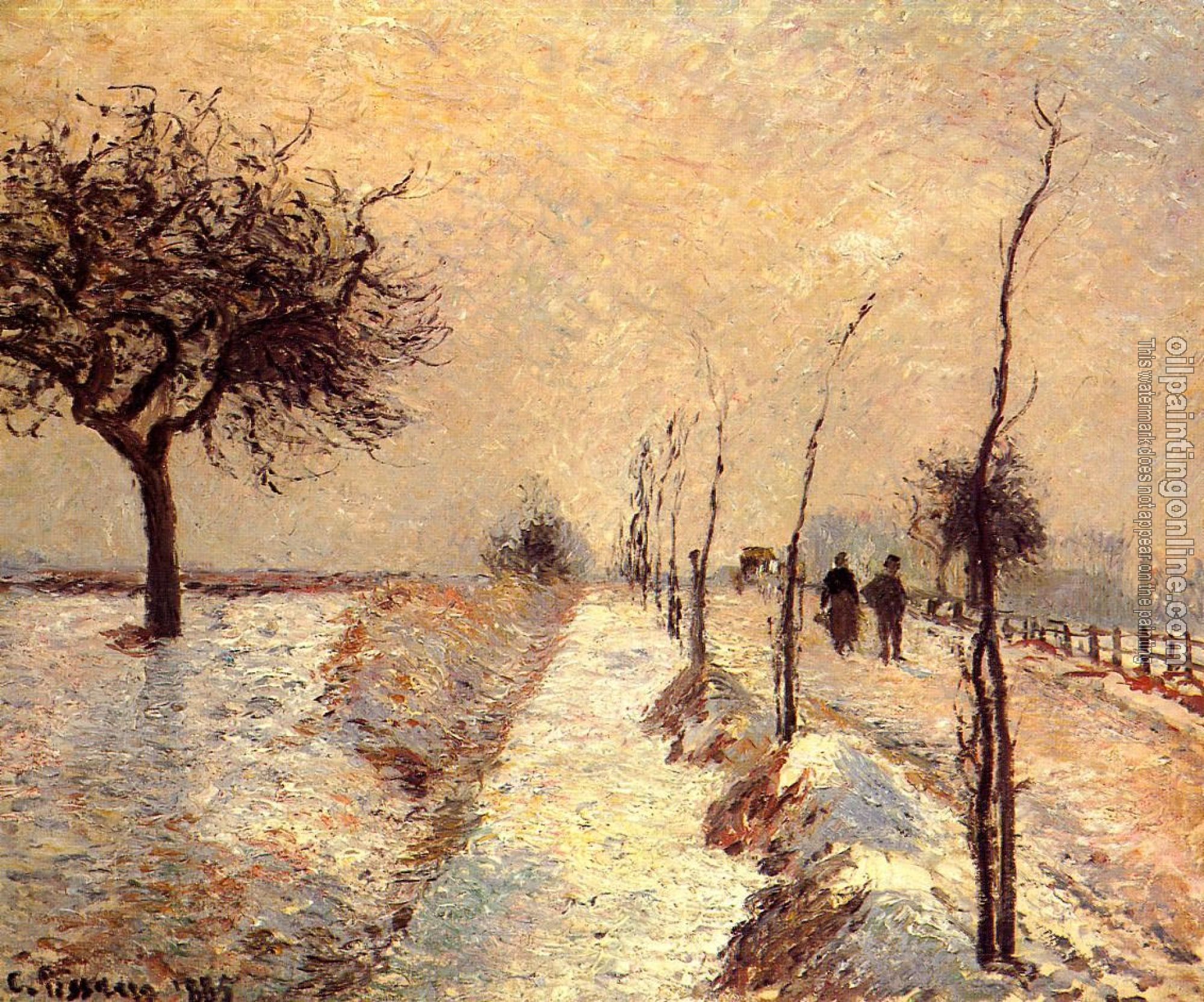 Pissarro, Camille - Road at Eragny, Winter